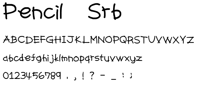 Pencil (sRB) font